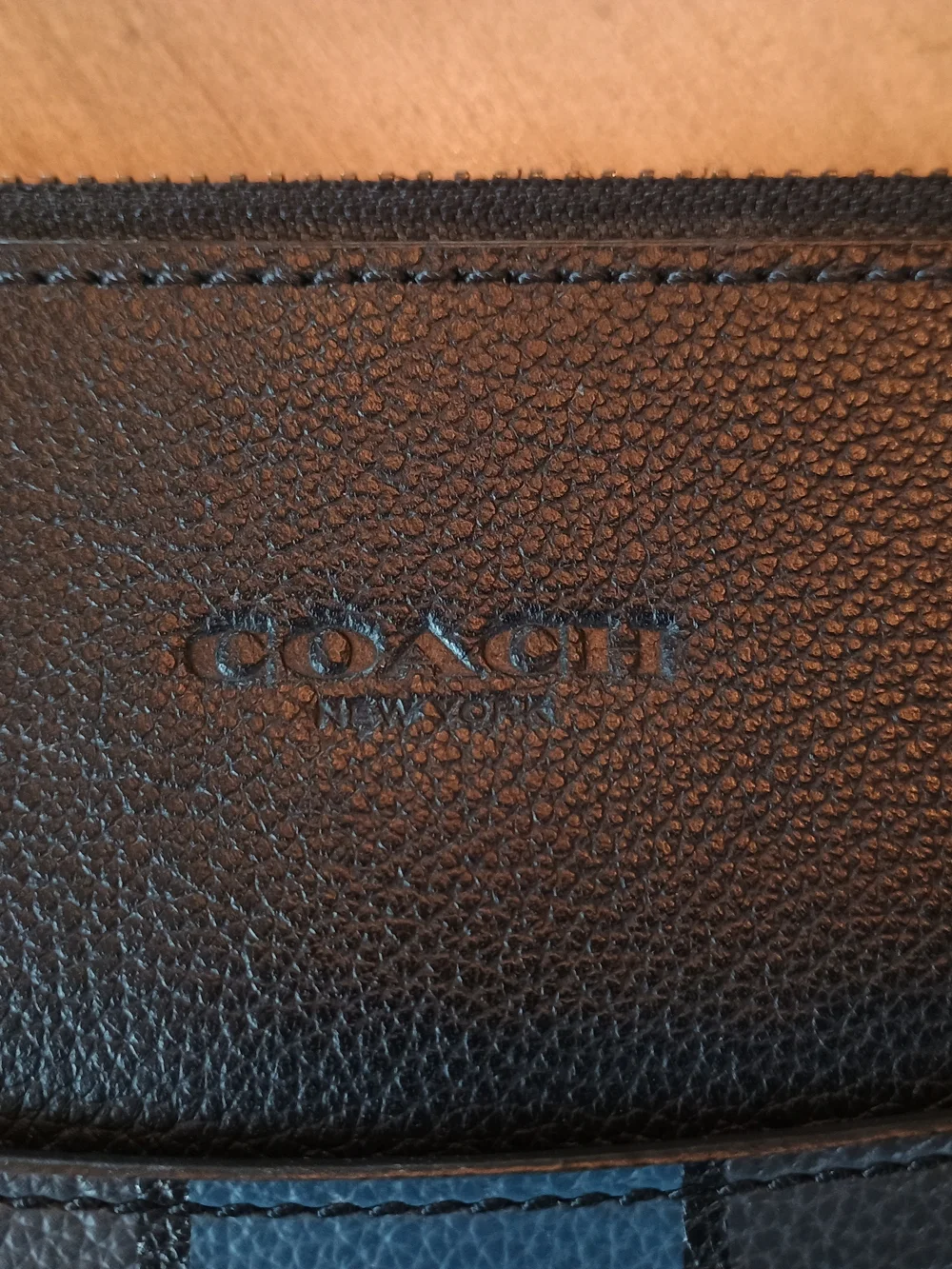 Coach structured leather